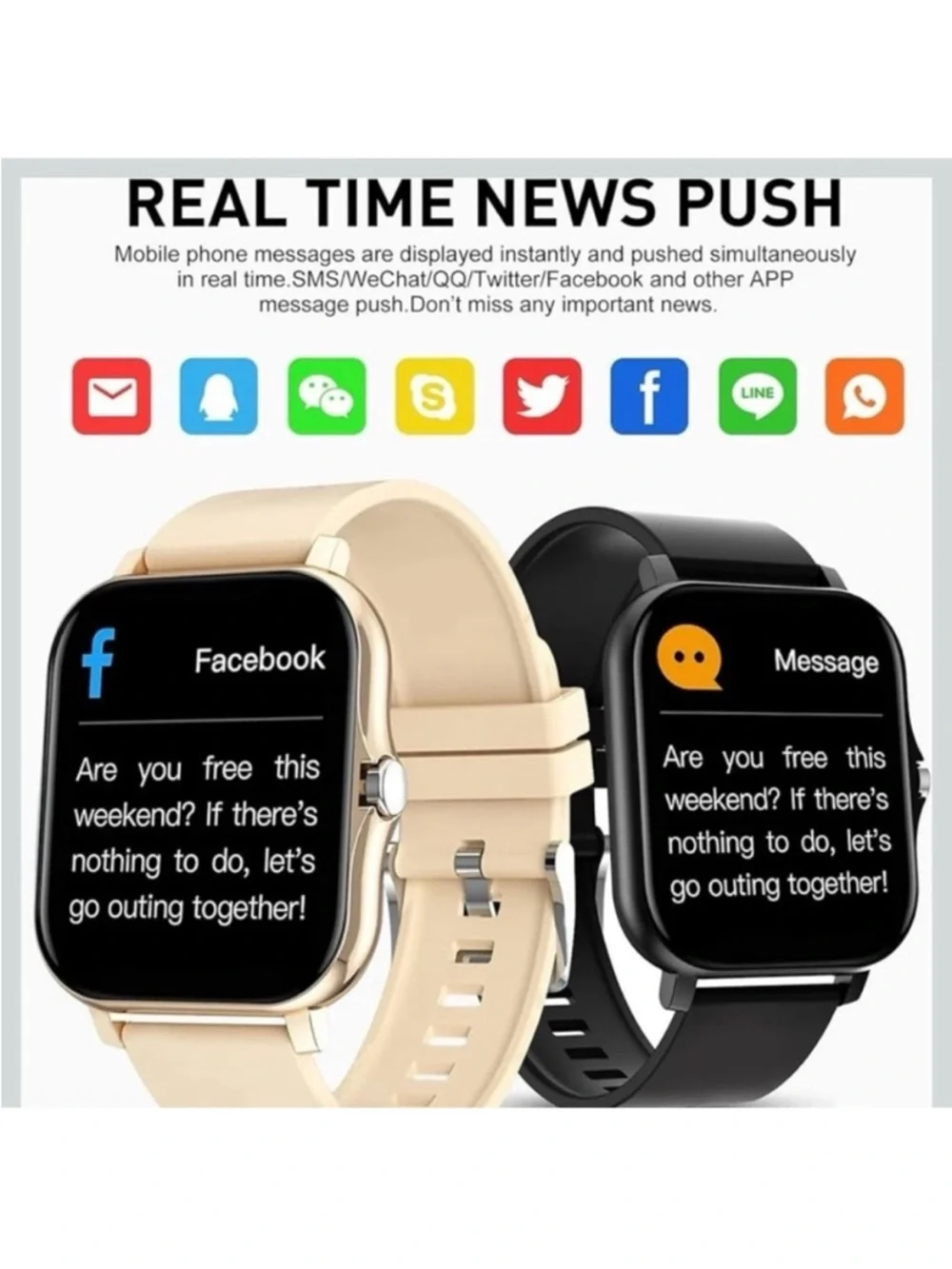 🆕-Smart Watch Touchscreen, Sports Health, Fitness, Sleep Tracker, Timer,